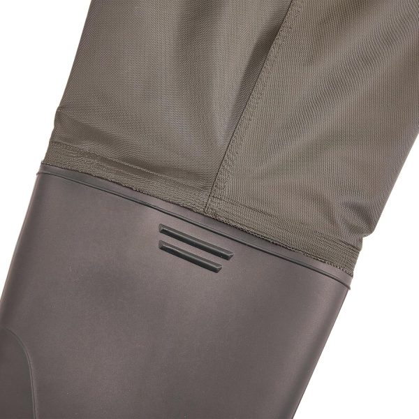 Hip Waders Waterproof Hip Boots Cleated 2-Ply Nylon/PVC Fishing Hip Wader